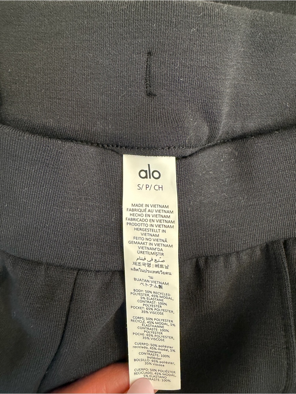 ALO Yoga Track Star Set Black Cropped Full Zip Jacket + Wide Leg Pant Small - Picture 8 of 8